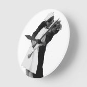 Kriegsende Kiss Runde Wanduhr (Winkel)