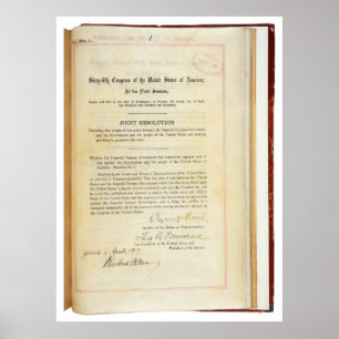 Kriegserklärung gegen Deutschland am 5. April 1917 Poster