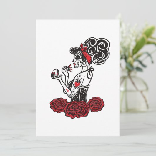 Kriegsfarbe Einladung (Stehend Vorderseite)