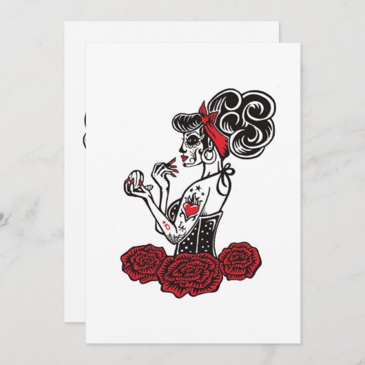 Kriegsfarbe Einladung (Vorne/Hinten)