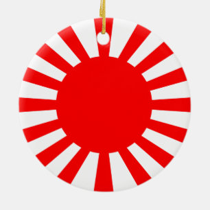 Kriegsflagge der Kaiserlichen Japanischen Armee Keramik Ornament