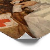 Kriegsfürsorge mit Goldenem Retriever 1917 WW1 Poster (Ecke)