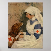 Kriegsfürsorge mit Goldenem Retriever 1917 WW1 Poster (Vorne)