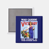 Kriegsgärten für den Sieg Magnet (Vorderseite/Rückseite)