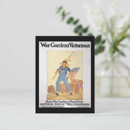 Kriegsgarten Zweiten Weltkrieg Postkarte (Stehend Vorderseite)