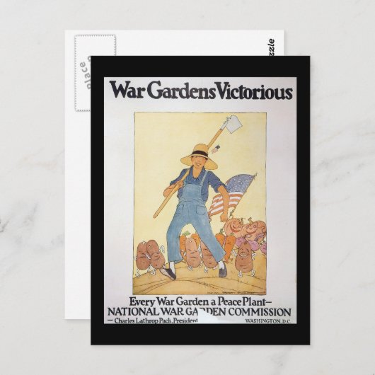 Kriegsgarten Zweiten Weltkrieg Postkarte (Vorne/Hinten)