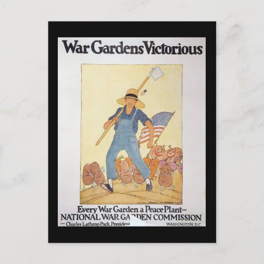 Kriegsgarten Zweiten Weltkrieg Postkarte (Vorderseite)