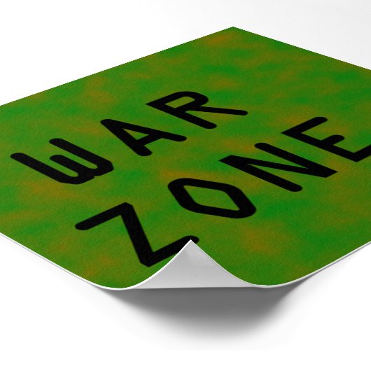 Kriegsgebiet Poster (Ecke)