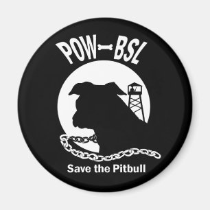 KRIEGSGEFANGEN BSL retten das Pitbull Hundeemblem Magnet