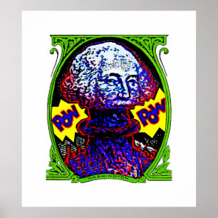 KRIEGSGEFANGEN!! Geld sprengt weißen Hintergrund Poster