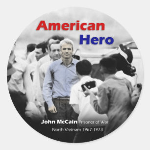 KRIEGSGEFANGEN John McCain-Amerikaner-Held Runder Aufkleber
