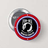 KRIEGSGEFANGEN MIA - ROTES WEISSES UND BLAU BUTTON (Vorne & Hinten)