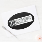 Kriegsgefangene, Vermisst in Aktion Ovaler Aufkleber (Umschlag)