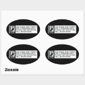 Kriegsgefangene, Vermisst in Aktion Ovaler Aufkleber (Blatt)