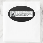 Kriegsgefangene, Vermisst in Aktion Ovaler Aufkleber (Tasche)