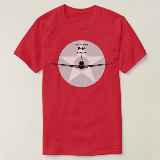 Kriegshawk-Kriegskämpfer der Kurse P40 T-Shirt (Design vorne)
