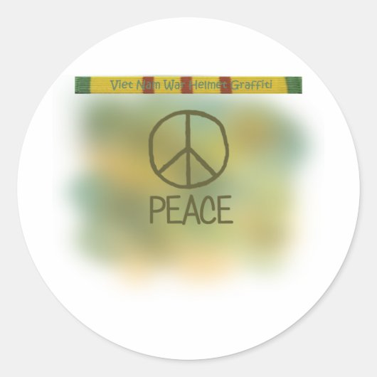 Kriegshelm Graffiti Runder Aufkleber (Vorderseite)