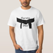 Kriegskunst-schwarzer Gurt-Karate-Vater T-Shirt (Vorderseite)