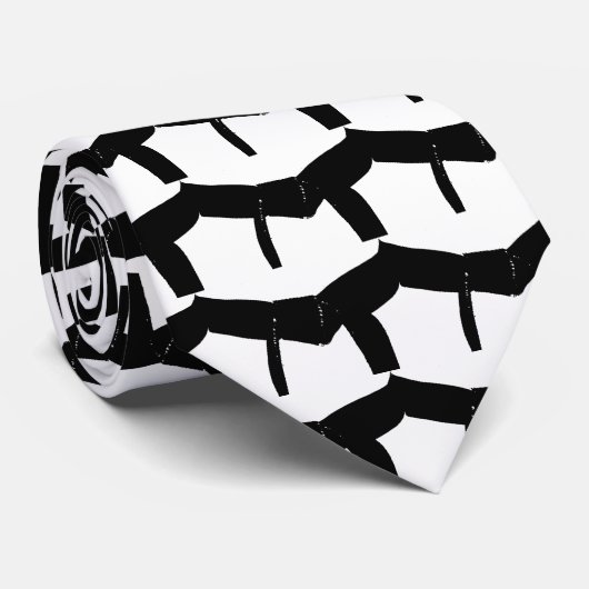 Kriegskunst-schwarzer Gurt-Krawatte Krawatte (Gerollt)