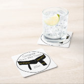 Kriegskunst-schwarzer Gurt-Test-Party-Glückwünsche Rechteckiger Pappuntersetzer (Vor Ort)