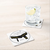 Kriegskunst-schwarzer Gurt-Test-Party-Glückwünsche Rechteckiger Pappuntersetzer (Vor Ort)