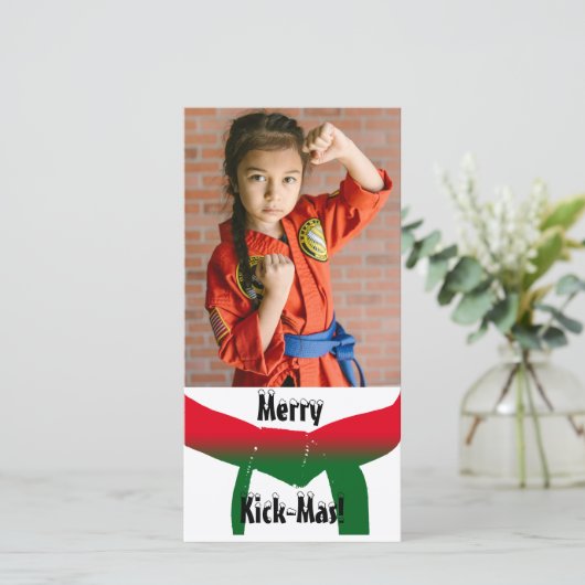 Kriegskunst-WeihnachtsFoto-Karte Feiertagskarte (Stehend Vorderseite)