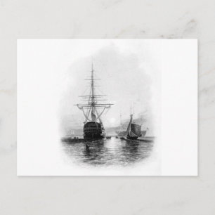 KRIEGSMÄNNER IN SPITHEAD POSTKARTE