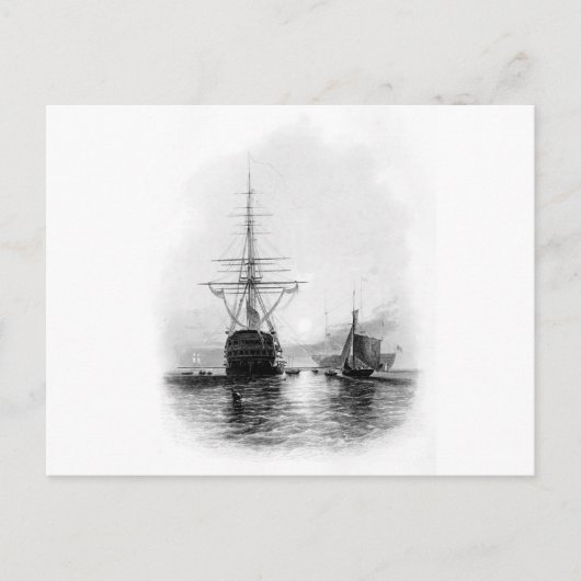 KRIEGSMÄNNER IN SPITHEAD POSTKARTE (Vorderseite)