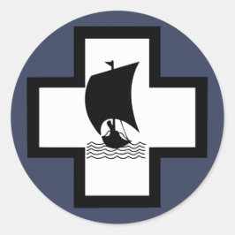 Kriegsmarine 13. Flottilla Emblem Runder Aufkleber