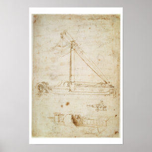 Kriegsmaschine (Bleistift auf Papier) Poster