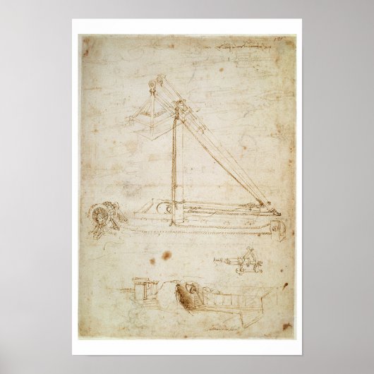 Kriegsmaschine (Bleistift auf Papier) Poster (Vorne)