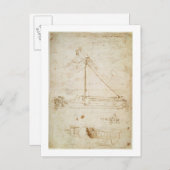 Kriegsmaschine (Bleistift auf Papier) Postkarte (Vorne/Hinten)