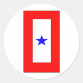 KRIEGSMITGLIEDER FLAG 1 RUNDER AUFKLEBER (Vorderseite)