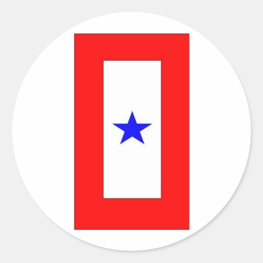 KRIEGSMITGLIEDER FLAG 1 RUNDER AUFKLEBER (Vorderseite)