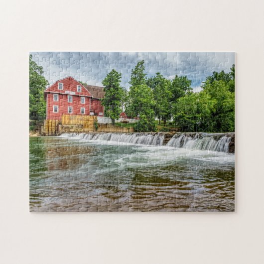 Kriegsmühle und Wasserfall Jigsaw Puzzle (Horizontal)