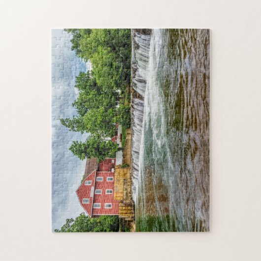 Kriegsmühle und Wasserfall Jigsaw Puzzle (Vertikal)