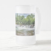 Kriegsmühle und Wasserfall Mattglas Bierglas (VorderseiteRechts)