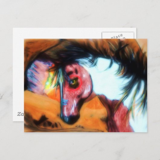 Kriegspferd 2 postkarte (Vorne/Hinten)