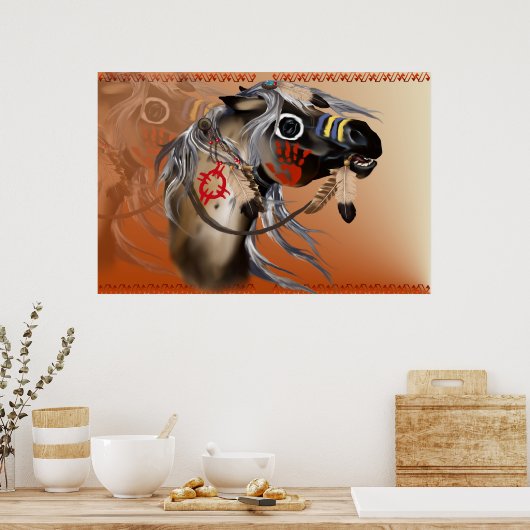 Kriegspferd Poster (Küche)