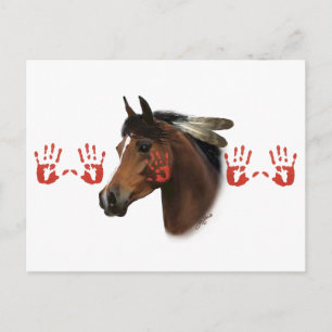 Kriegspferd Postkarte