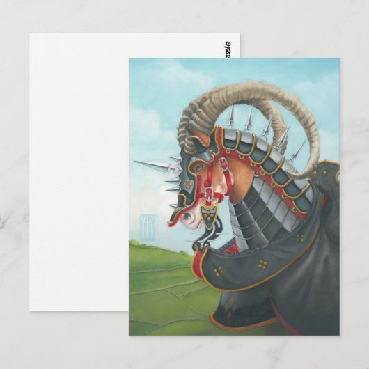 Kriegspferd Postkarte (Vorne/Hinten)