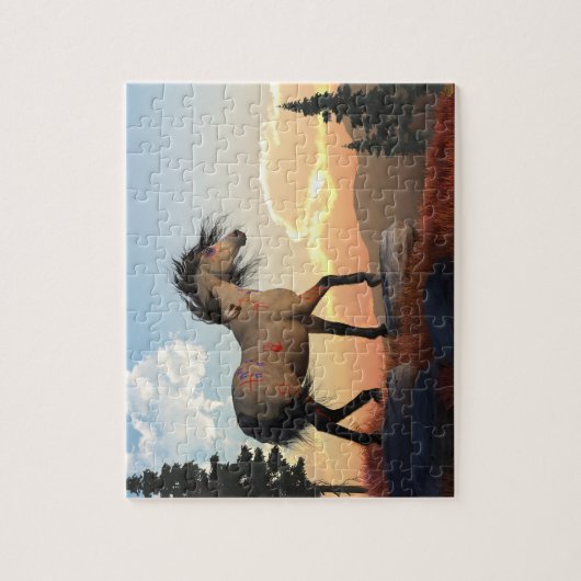 Kriegspferd und Friedliche Morgenröte Puzzle (Vertikal)