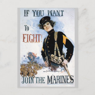 Kriegsposter Postkarten, Marines des Ersten Weltkr Postkarte