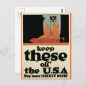 Kriegspostkarten, Poster für Vintage Freiheitsanle Postkarte (Vorne/Hinten)