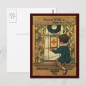 Kriegspostkarten, Vintage USA - Rotes Kreuz Postkarte (Vorne/Hinten)