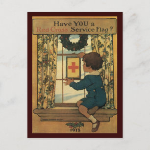 Kriegspostkarten, Vintage USA - Rotes Kreuz Postkarte