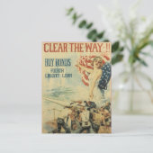 Kriegspostkarten, Vintages Button Postkarte (Stehend Vorderseite)