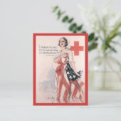 Kriegspostkarten, Vintages Rotes Kreuz Postkarte (Stehend Vorderseite)