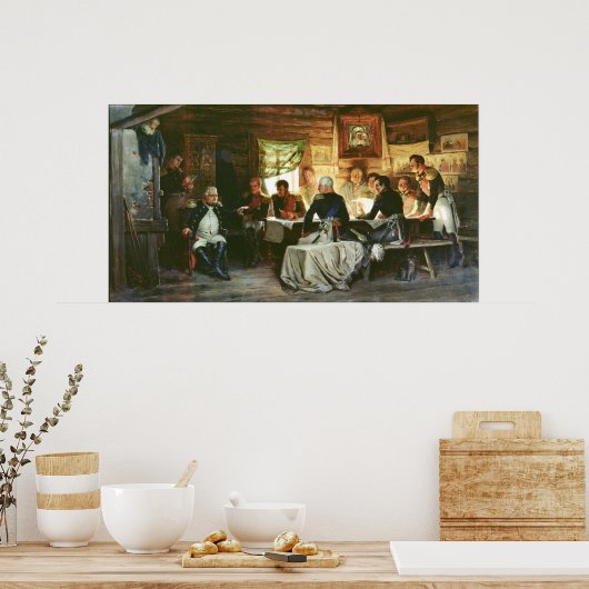 Kriegsrat in Fili 1812, 1882 Poster (Küche)