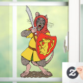 Kriegsratte mit Falchion Fensteraufkleber (Zuhause)